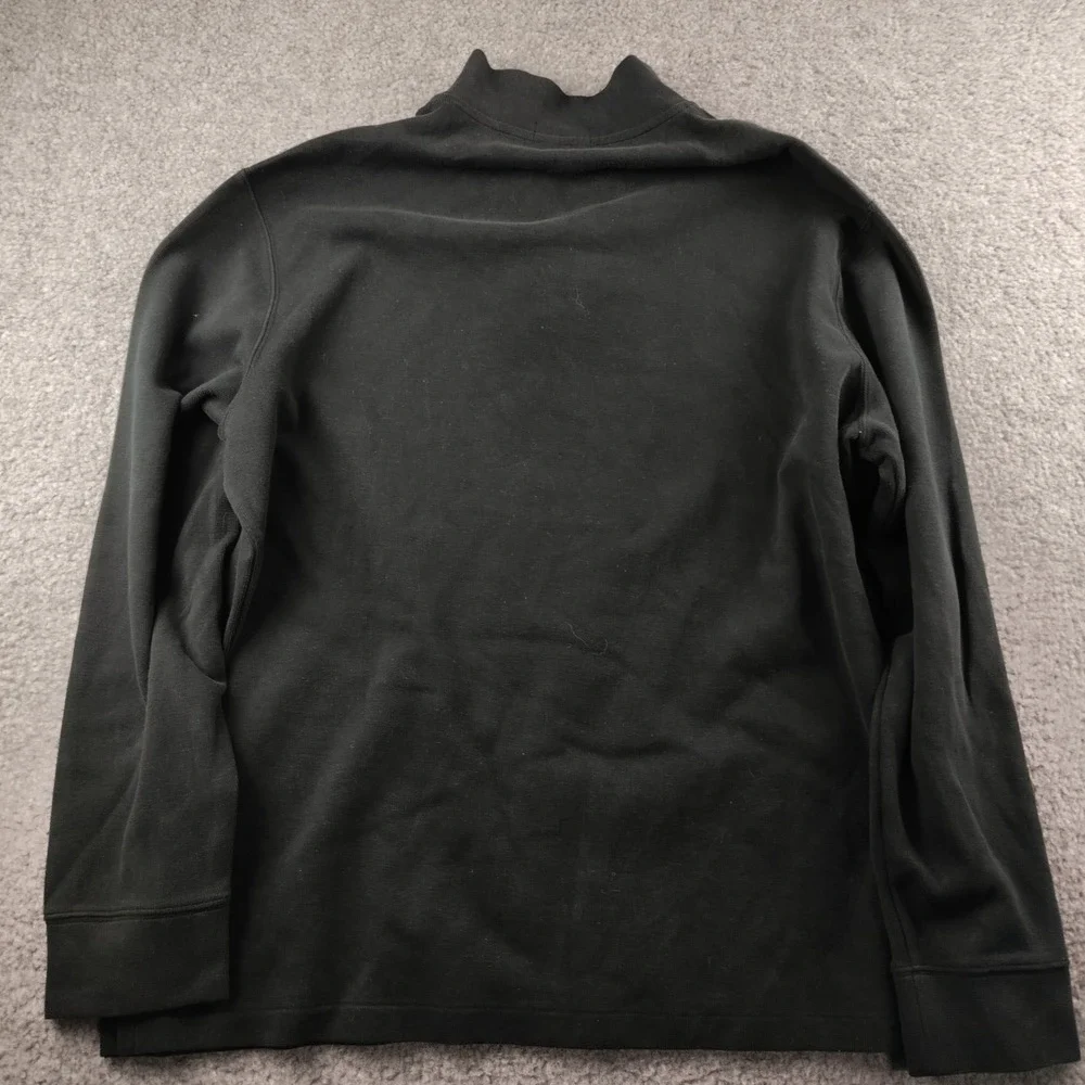 Polo Ralph Lauren Pullover Mens XL Estate Rib Black Quarter Zip Preppy EUC